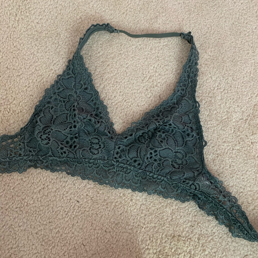 Olive lace bra